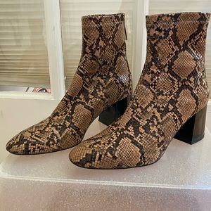 Zara snakeskin booties